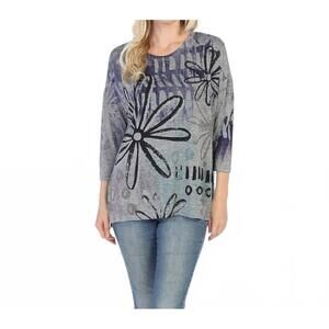 NEW JESS & JANE delilah burnout high low top in heather